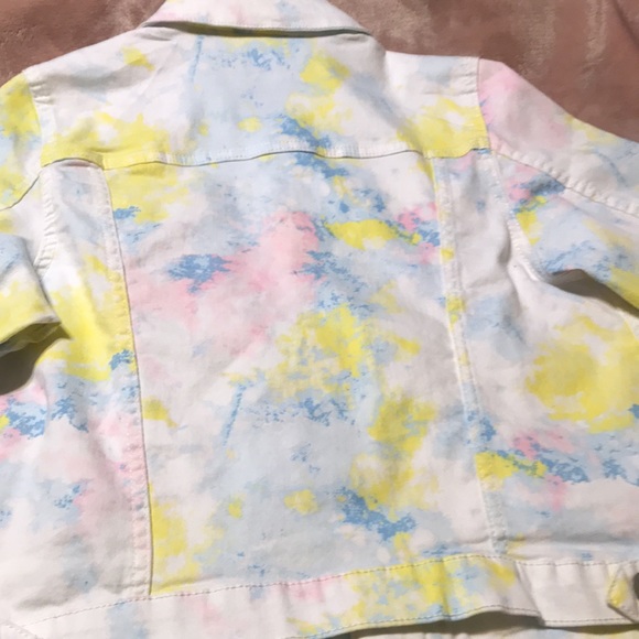 Wonder Nation NWT/White Tye Dyed Denim Jacket - Picture 12 of 13